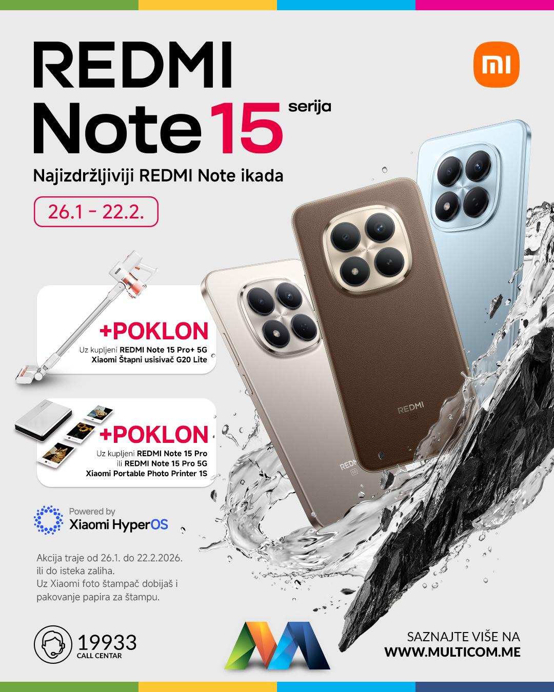 Xiaomi Redmi Note 15 serija 